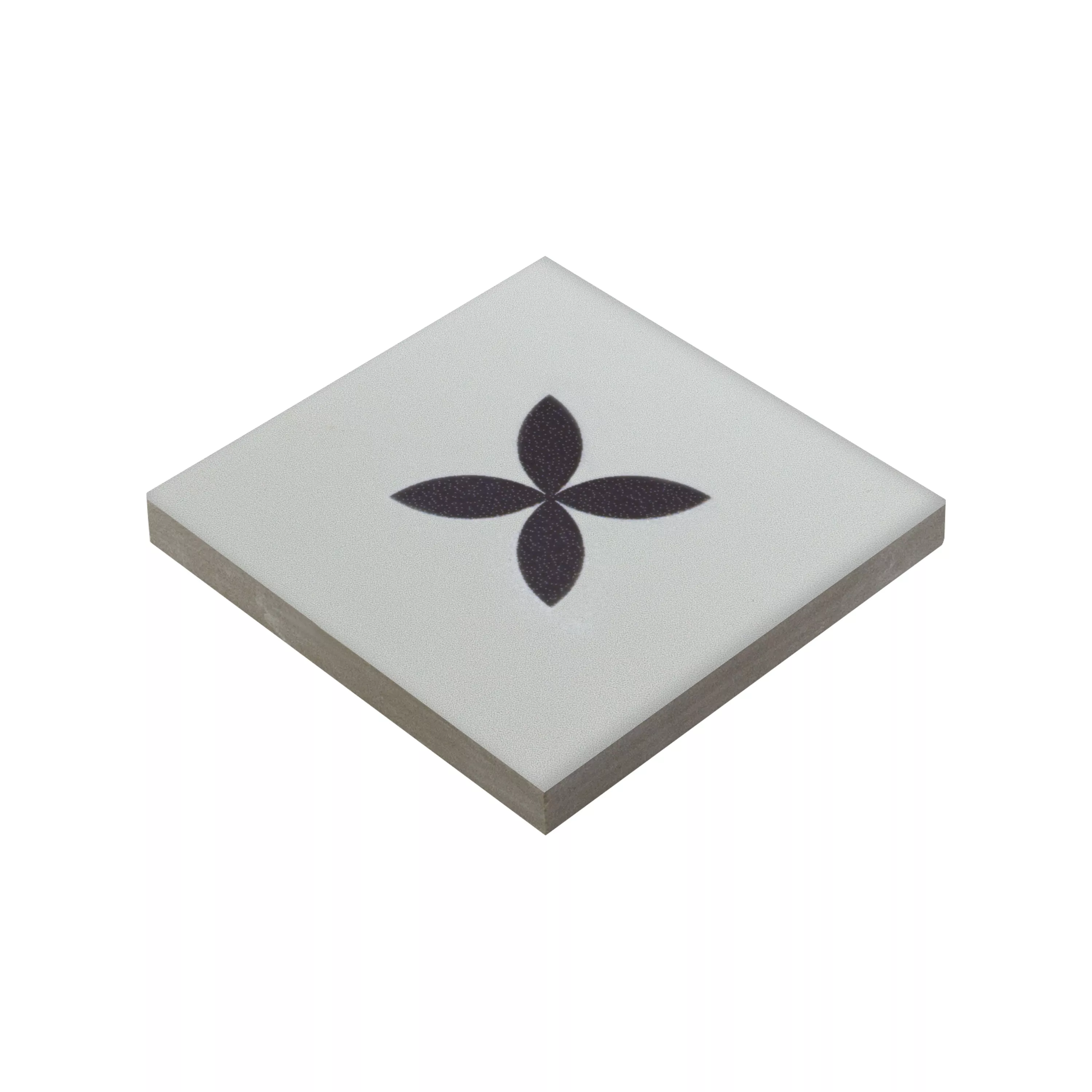 Gres Porculanske Pločice Pločice Genexia Crna Bijela Decor 4 Element Mozaika 4,6x4,6cm